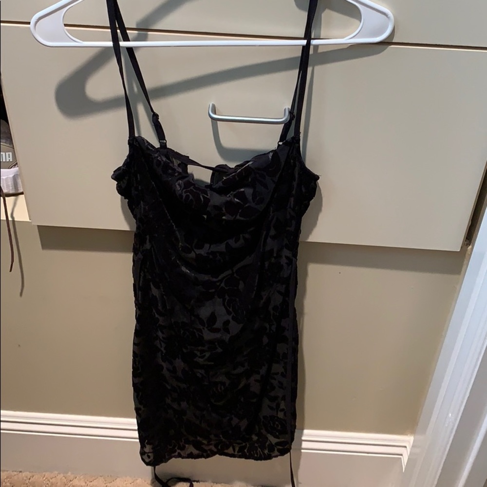 sheer lioness velvet mini dress